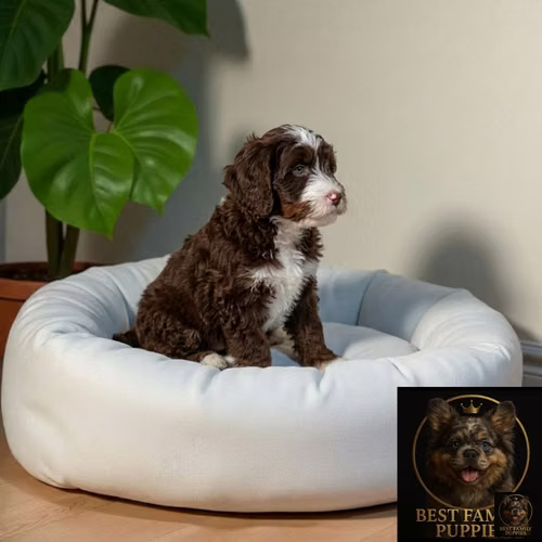 Cachorro Bernedoodle Miniatura Chocolate / Mini Bernedoodle Chocolate - Imagen 2