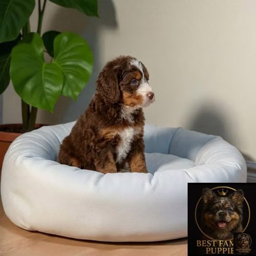 Cachorro Bernedoodle Miniatura Chocolate / Mini Bernedoodle Chocolate - Imagen 6