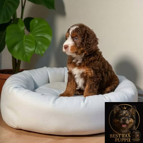 Cachorro Bernedoodle Miniatura Chocolate / Mini Bernedoodle Chocolate - Imagen 8
