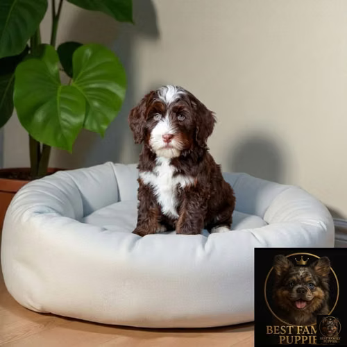 Cachorro Bernedoodle Miniatura Chocolate / Mini Bernedoodle Chocolate - Imagen 3