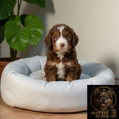 Cachorro Bernedoodle Miniatura Chocolate / Mini Bernedoodle Chocolate - Imagen 5