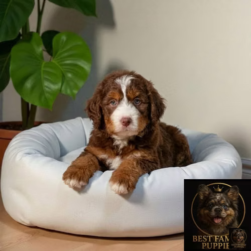 Cachorro Bernedoodle Miniatura Chocolate / Mini Bernedoodle Chocolate - Imagen 7