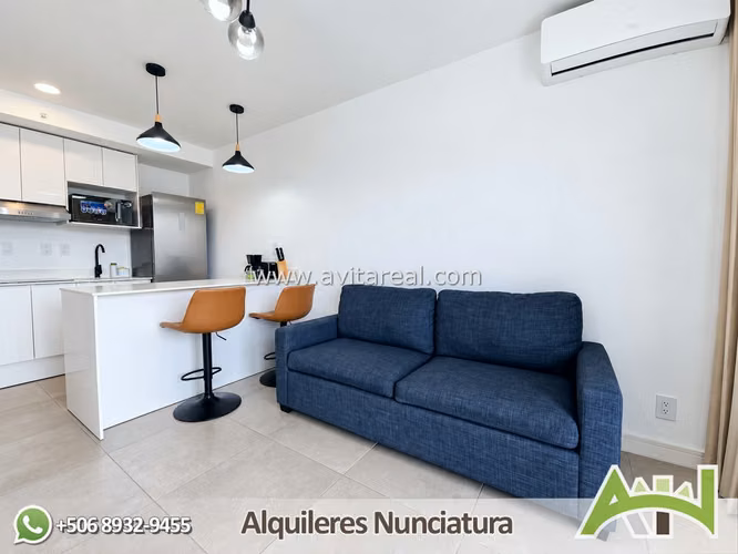 Apartamento amueblado en Sky Garden con AC