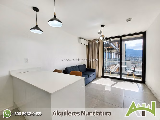 Apartamento amueblado en Sky Garden con AC