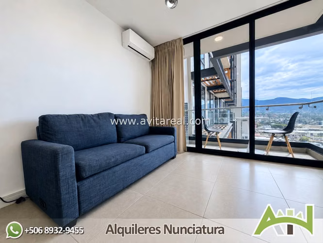 Apartamento amueblado en Sky Garden con AC