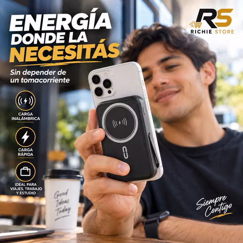  Power Bank Magnético 10000mAh 22.5W con 3 Cables