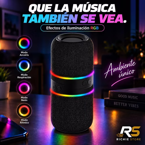  Parlante Bluetooth M25 2 en 1 Desmontable RGB TWS 20W Peak - Imagen 4