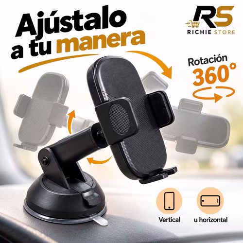  Soporte Universal para Celular de Auto con Ventosa 360°