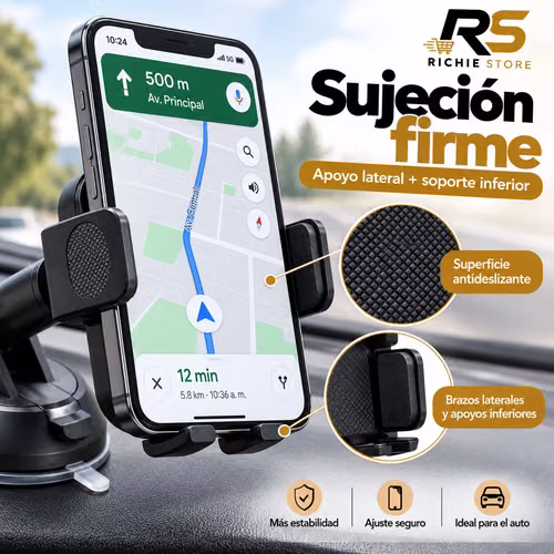  Soporte Universal para Celular de Auto con Ventosa 360°