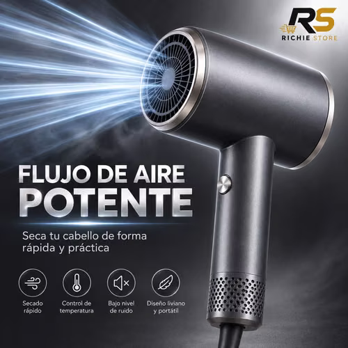  Secadora de Cabello Alta Velocidad con Boquilla | Secado Rápido - Imagen 2