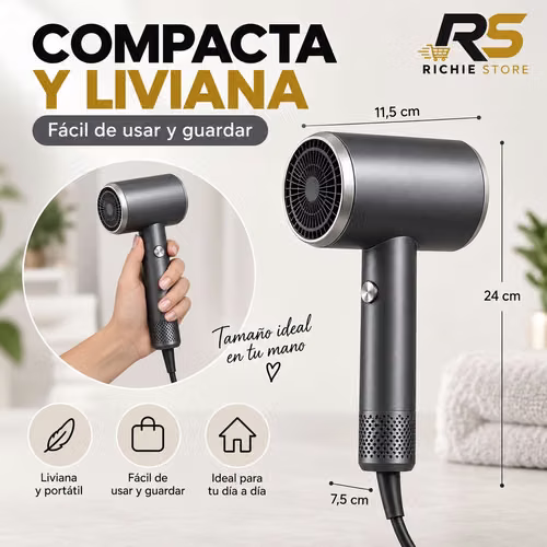  Secadora de Cabello Alta Velocidad con Boquilla | Secado Rápido - Imagen 5