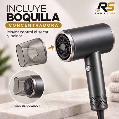  Secadora de Cabello Alta Velocidad con Boquilla | Secado Rápido - Imagen 4