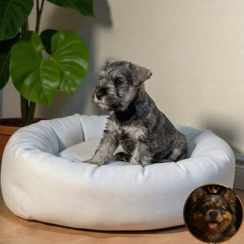 Cachorro Schnauzer Miniatura Salpimienta y Negro / Miniature Schnauzer Salt and Pepper and Black disponible - Imagen 7