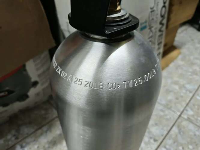 Tanque Oxigeno Co2 Nuevo Cod7385 Asch Cromado