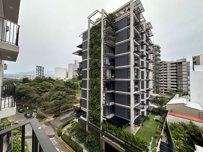 Apartamento con linea blanca en alquiler en condominio Parkwood, Nunciatura. De Lujo 