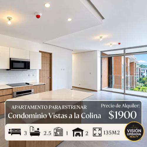 Apartamento para estrenar de 3 habitaciones en Vistas a la Colina