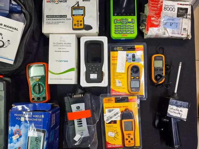 testers de gancho tierra eléctrico cargador boroscopio detector circuitos anemometro scanner obdII chicharra asch
