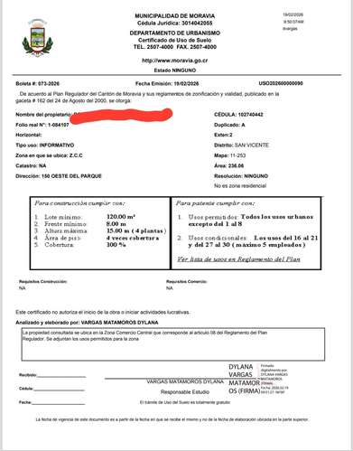 SE VENTE PROPIEDAD EN MORAVIA CENTRO PARA DESARROLLO COMERCIAL Y/O RESIDENCIAL - Imagen 6
