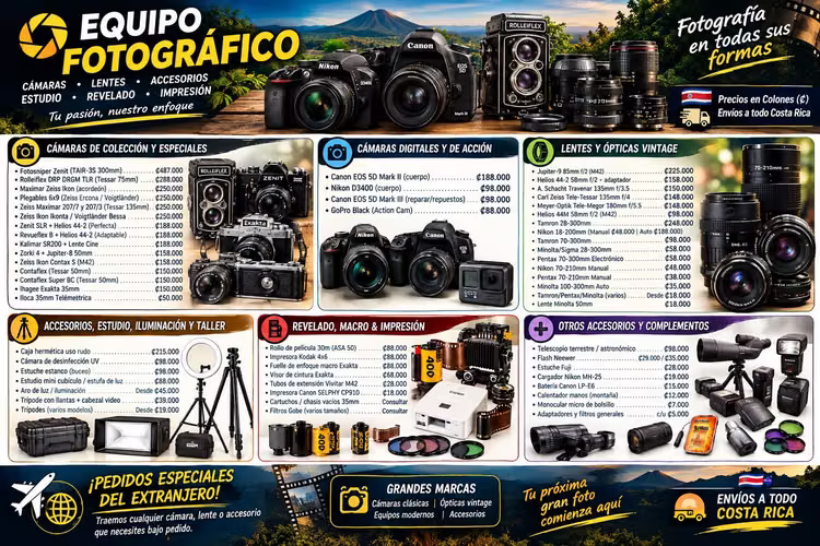 Miscellaneous articles for photography, cameras, ASCH lenses