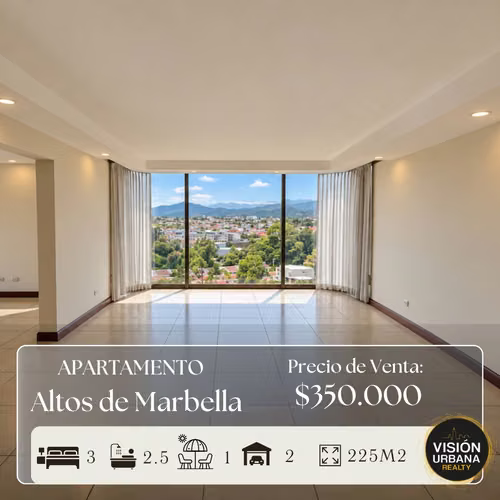 Apartamento de 3 Habitaciones en Condominio Altos de Marbella