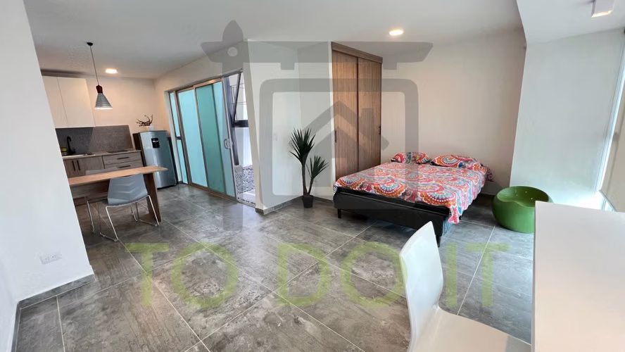 Alquiler con linda vista de 1 Habitación + linea blanca - Estilo Moderno en Escazú - Imagen 2