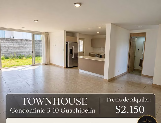 Casa de 3 habitaciones con Sala de TV en Condominio 3-10 Guachipelín