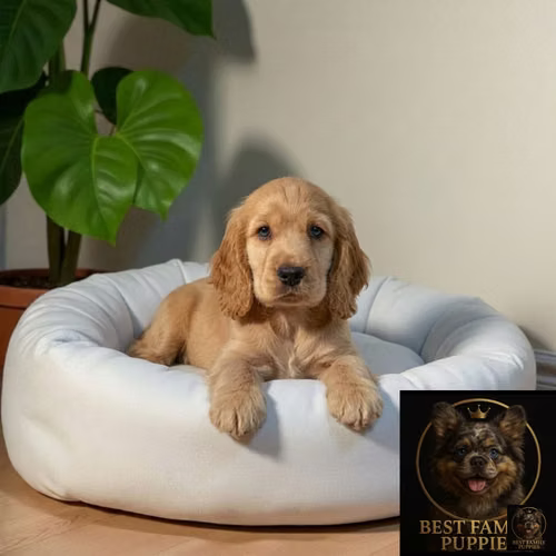 Cachorro Cocker Spaniel Ingles Beige Tradicional / English Cocker Spaniel Buff disponible
