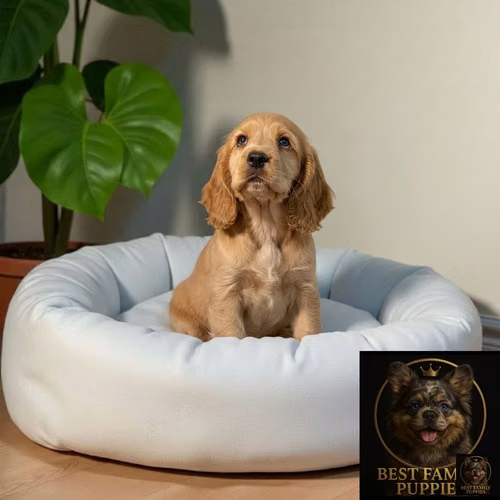 Cachorro Cocker Spaniel Ingles Beige Tradicional / English Cocker Spaniel Buff disponible - Imagen 2