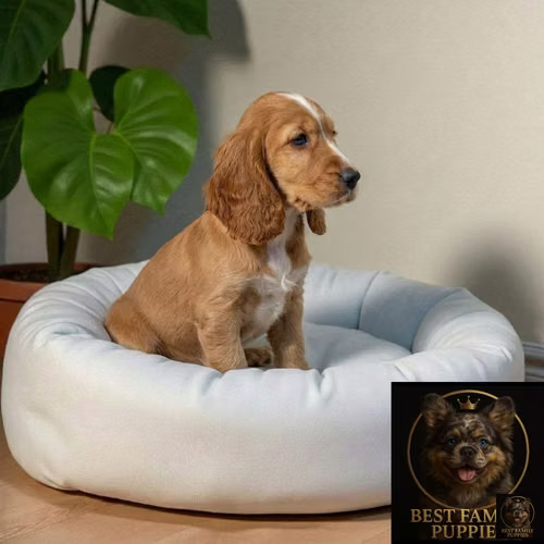Cachorro Cocker Spaniel Ingles Beige Tradicional / English Cocker Spaniel Buff disponible - Imagen 9