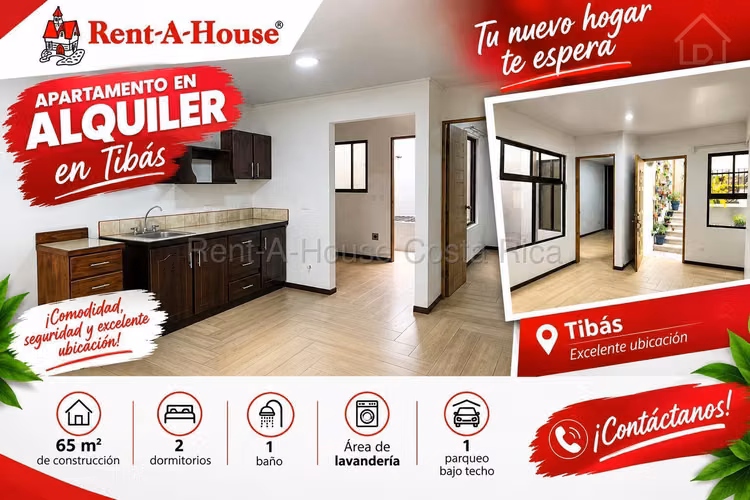 Alquiler de Acogedor Apartamento en Tibás.