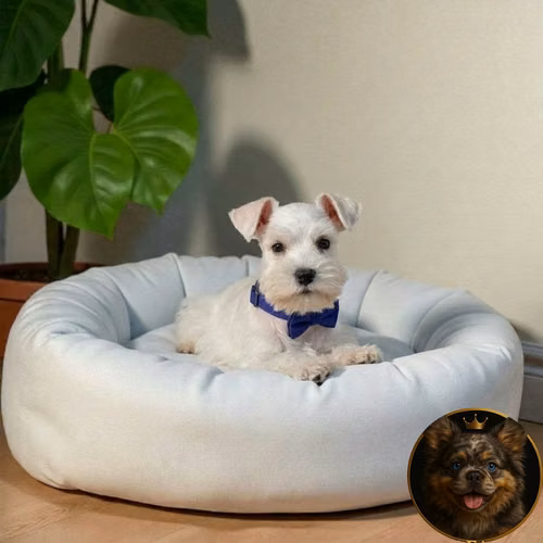 Cachorro Schnauzer Blanco y Black Silver / Miniature Schnauzer White and Black Silver disponible - Imagen 2