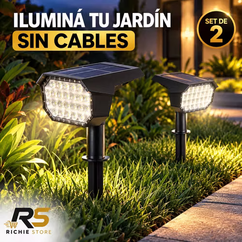 SET 2 2 LED Lamp for Exterior Garden IP65 with Stack