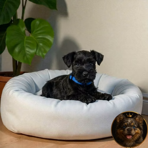 Cachorro Schnauzer Miniatura Salpimienta y Negro / Miniature Schnauzer Salt and Pepper and Black disponible - Imagen 6