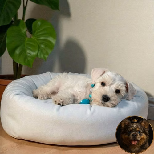 Cachorro Schnauzer Blanco y Black Silver / Miniature Schnauzer White and Black Silver disponible - Imagen 9