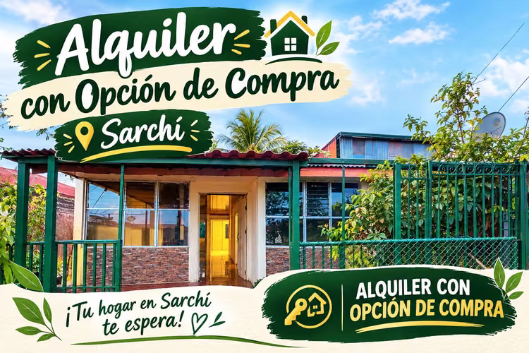 Casa en Sarchí 32.5M – Venta o Alquiler SOLO con Opción de Compra