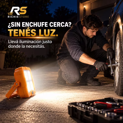 Reflector Solar LED Portátil Recargable para Camping y Emergencias - Imagen 6