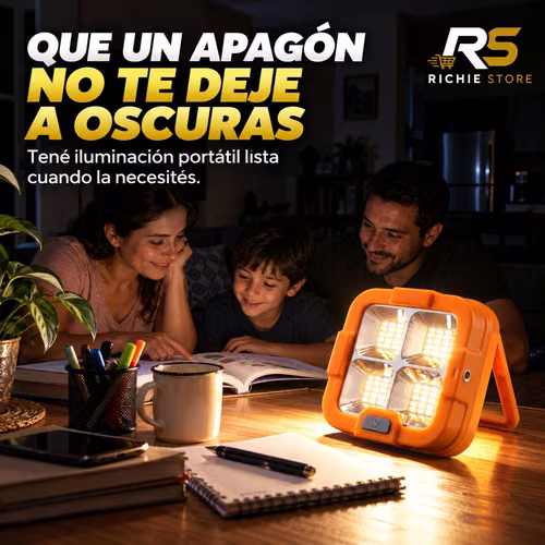 Reflector Solar LED Portátil Recargable para Camping y Emergencias - Imagen 3