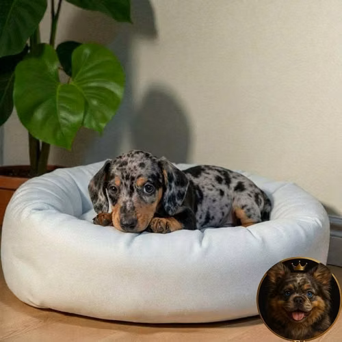 Cachorro Salchicha Miniatura Arlequín Plata / Miniature Dachshund Dapple Silver disponible - Imagen 6