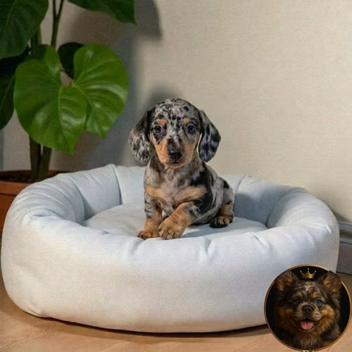 Cachorro Salchicha Miniatura Arlequín Plata / Miniature Dachshund Dapple Silver disponible - Imagen 5