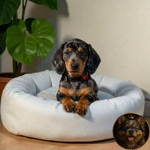 Cachorro Salchicha Miniatura Arlequín Plata / Miniature Dachshund Dapple Silver disponible - Imagen 2