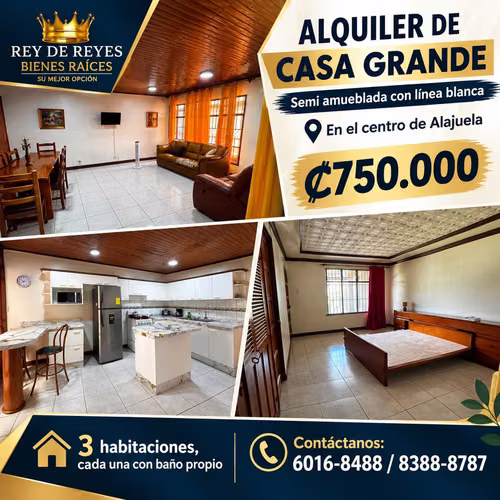 ALQUILER DE CASA GRANDE EN EL CENTRO DE ALAJUELA - Imagen 14