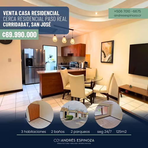 AE ARQUITECTURA | VENTA CASA RESIDENCIAL POR PASO REAL AE 0751