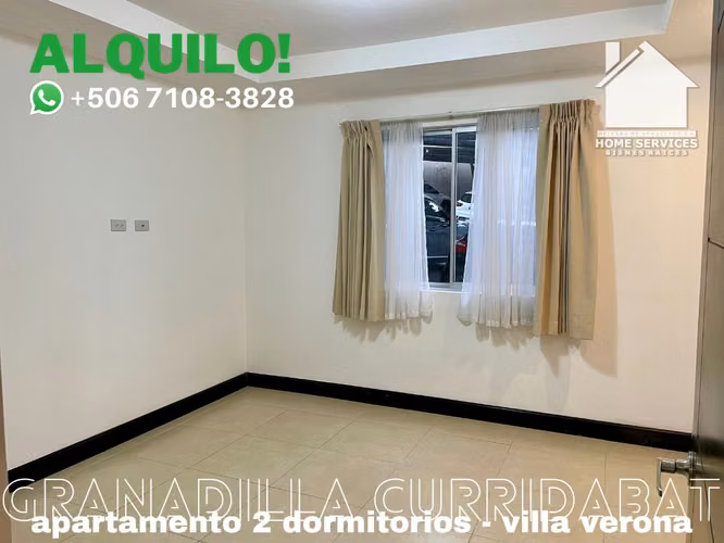 ALQUILO! 2 Dormitorios, 2 Parqueos, Condominio – Granadilla Curridabat.