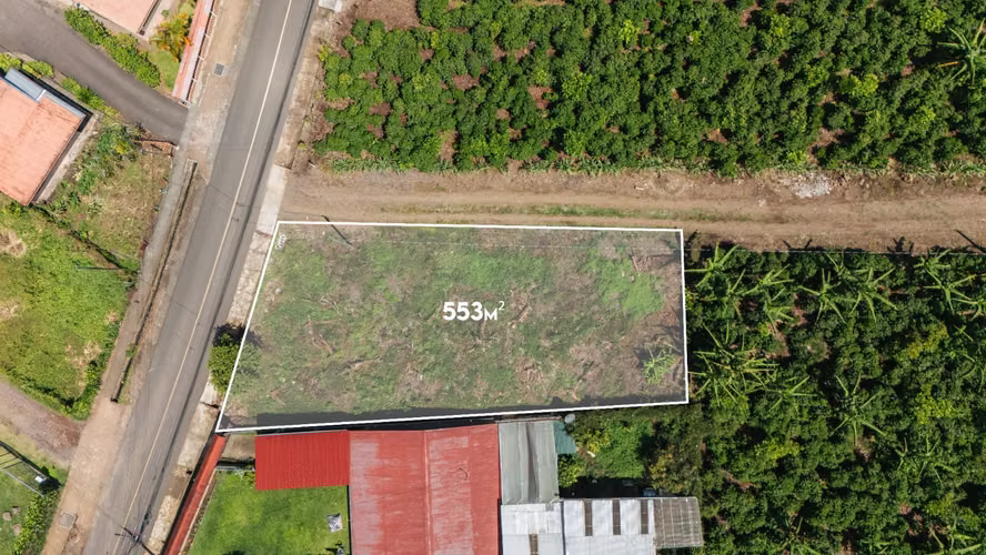 Lote Plano de 553 m² a 1 km del Centro – Santa María de Dota
