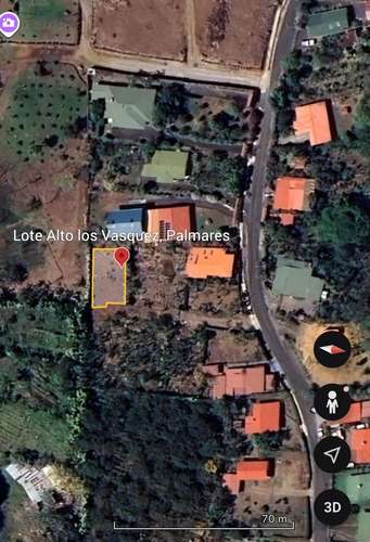 Lote de 448 m2 a la Venta en Zaragoza de Palmares, con Hermosas Vistas 