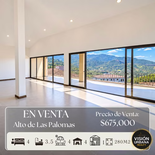 Penthouse de 4 Habitaciones en Condominio Vista Al Valle