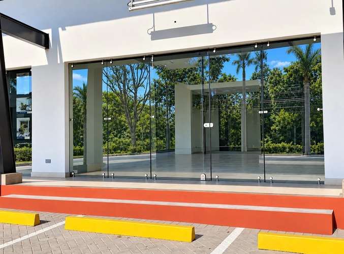 VENTA / Local Comercial Moderno en Jacó con Fachada de Cristal y Parqueo Exclusivo