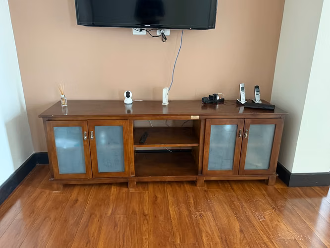 Furniture for solid teak wood TV