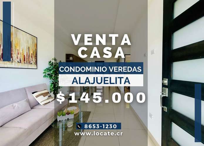 Venta de casas nuevas en Condominio Veredas, Alajuelita 
