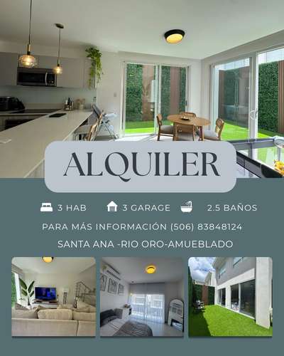 ALQUILER | CASA MODERNA FULL AMOBLADA EN SANTA ANA